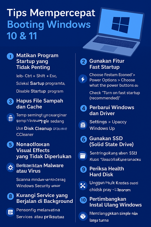 Tips Mempercepat Booting Windows 10 dan Windows 11