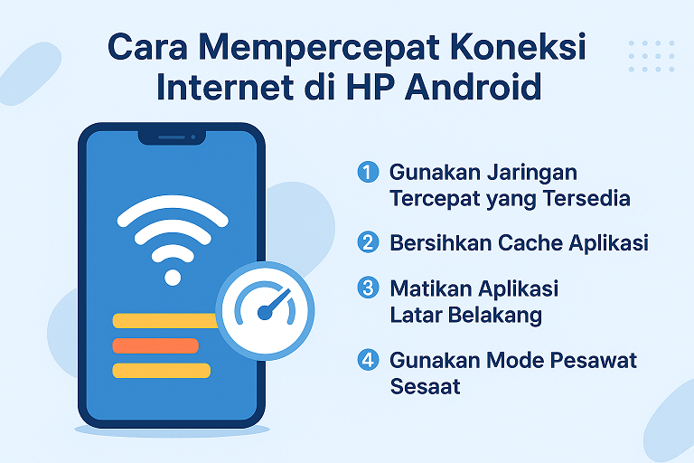 ilustrasi cara mempercepat koneksi internet di HP Android