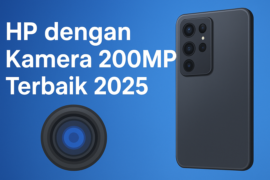 Infografis HP Kamera 200MP Terbaik 2025 beserta fitur, keunggulan, dan rekomendasi smartphone terbaru.