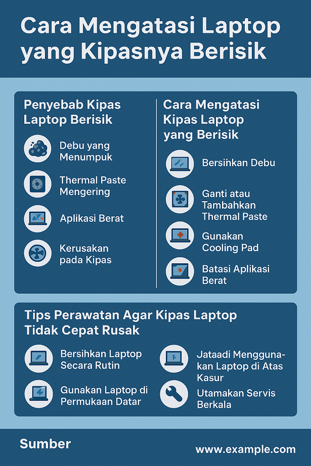 kipas laptop berisik