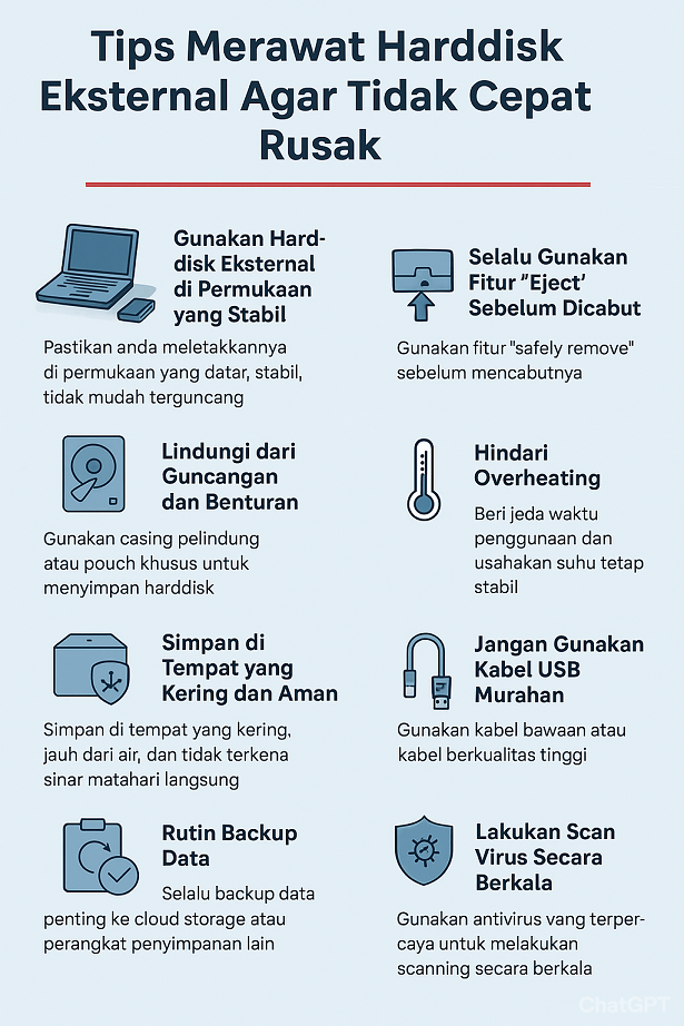 tips merawat harddisk eksternal agar tidak cepat rusak