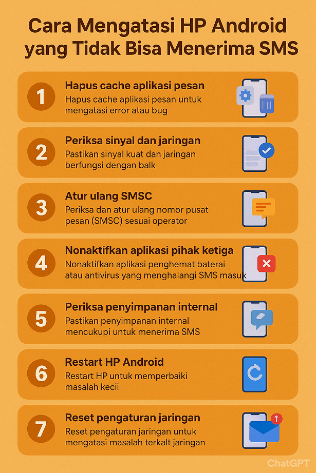 Cara Mengatasi HP Android yang Tidak Bisa Menerima SMS