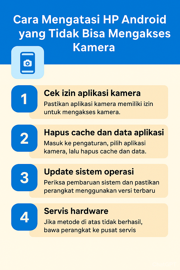 Cara Mengatasi HP Android yang Tidak Bisa Mengakses Kamera
