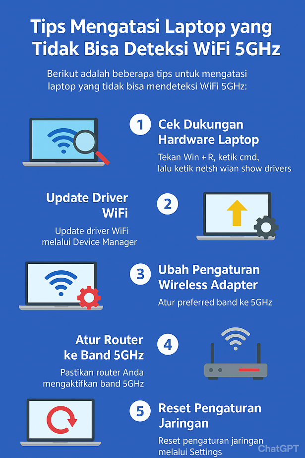 Tips Mengatasi Laptop yang Tidak Bisa Deteksi WiFi 5GHz