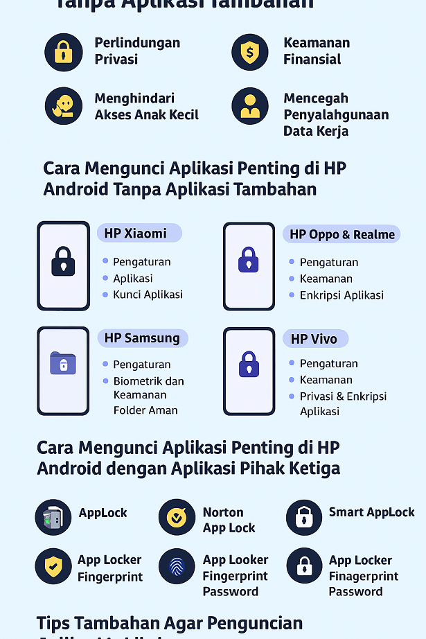 Cara Mengunci Aplikasi Penting di HP Android