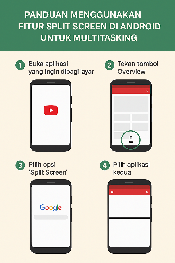 Fitur Split Screen di Android