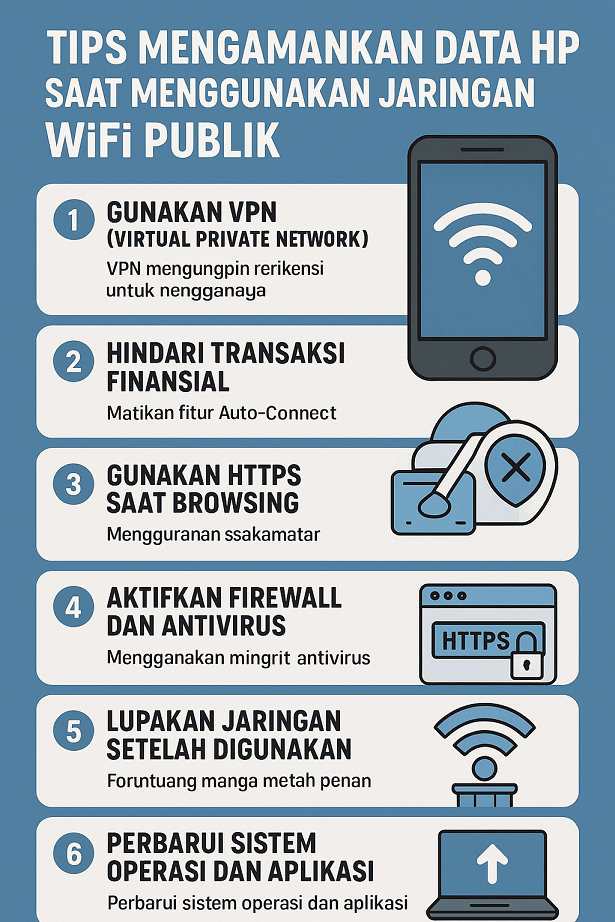 Tips Mengamankan Data HP Saat Menggunakan Jaringan WiFi Publik