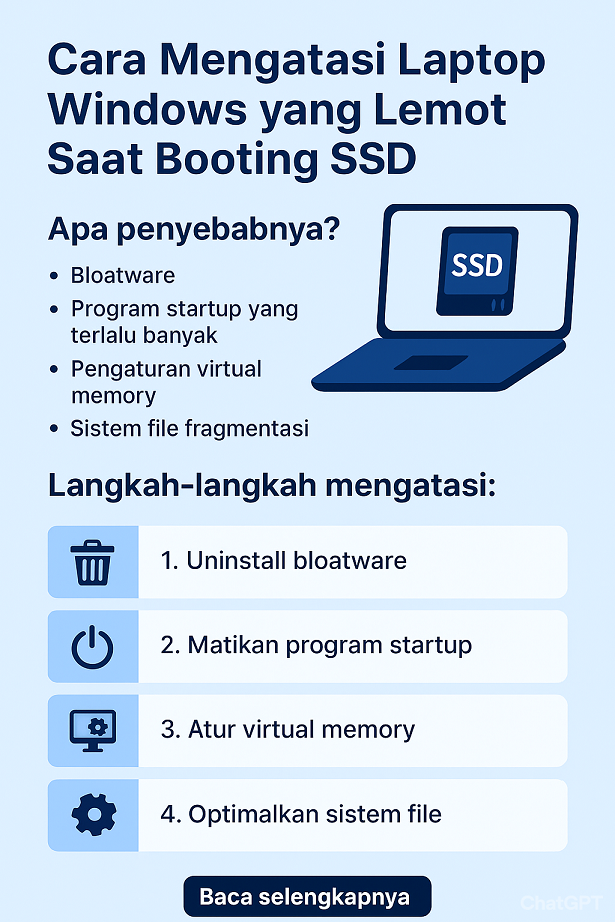Cara Mengatasi Laptop Windows yang Lemot Saat Booting SSD