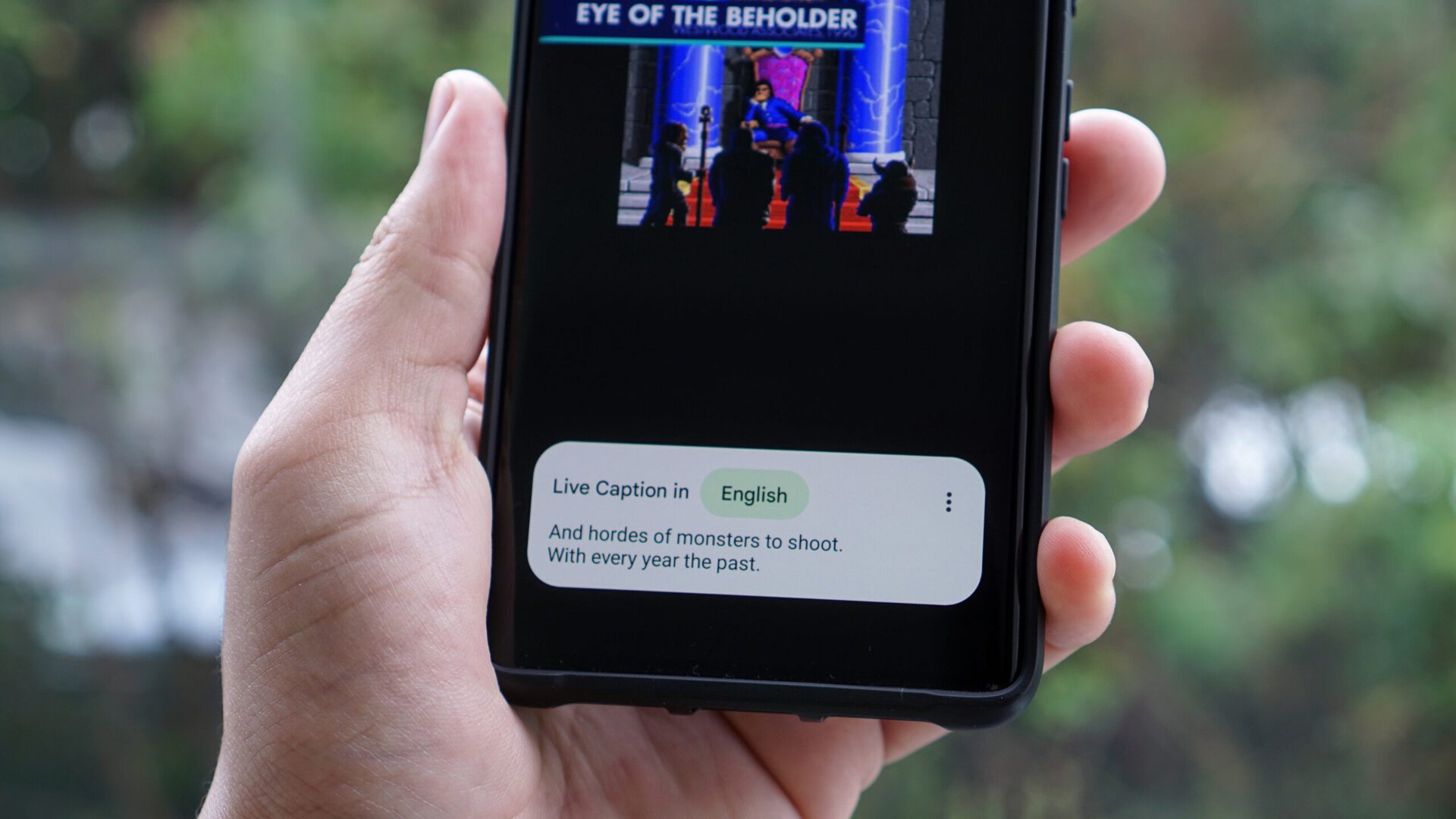 Mengaktifkan Live Caption dari kontrol volume