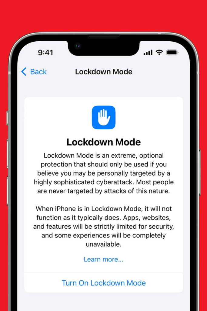 Lockdown Mode di iPhone