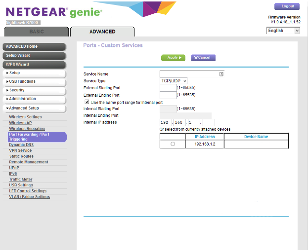 Contoh Pengaturan Port Forwarding di Router